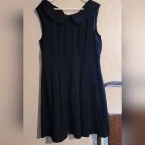 Black Vintage Style Dress with Collar